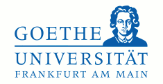 Logo Universit&auml;t Frankfurt. Das Logo besteht aus dem Namen der Universit&auml;t, sowie einer Goethe-N&uuml;ste